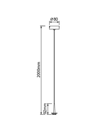 ANDRÓMEDA * Colgante LED 5W 3000K W/T Cristal